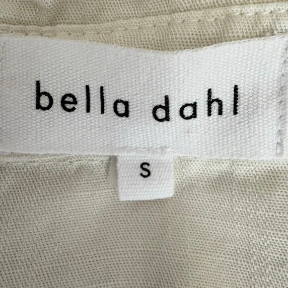 Bella Dahl Button Up Shirt Women’s Sz S Frayed Hem Ivory Cream Oversized LS - Picture 5 of 6